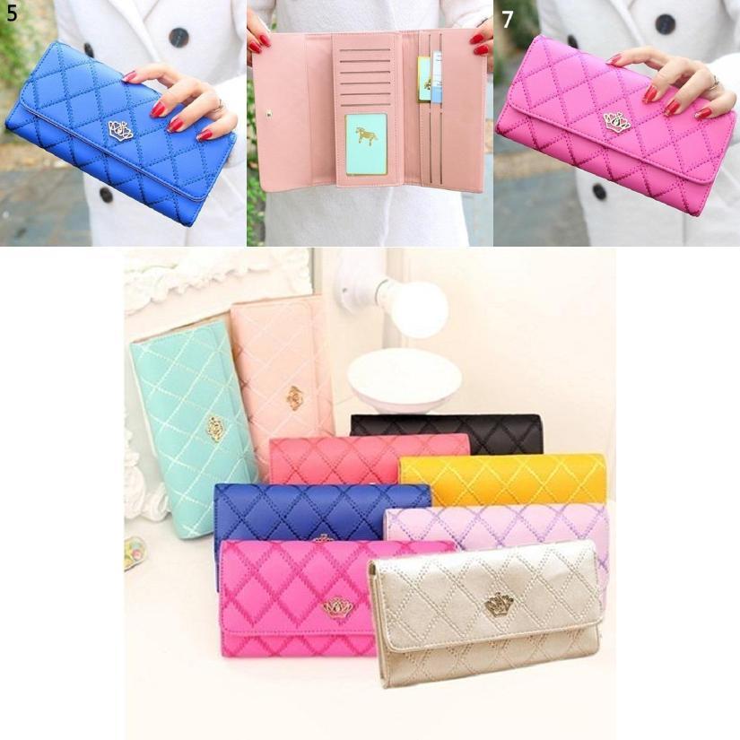 Elegant Lady Faux Pu Leather Long Purse Clutch Card Wallet With Timeless Appeal
