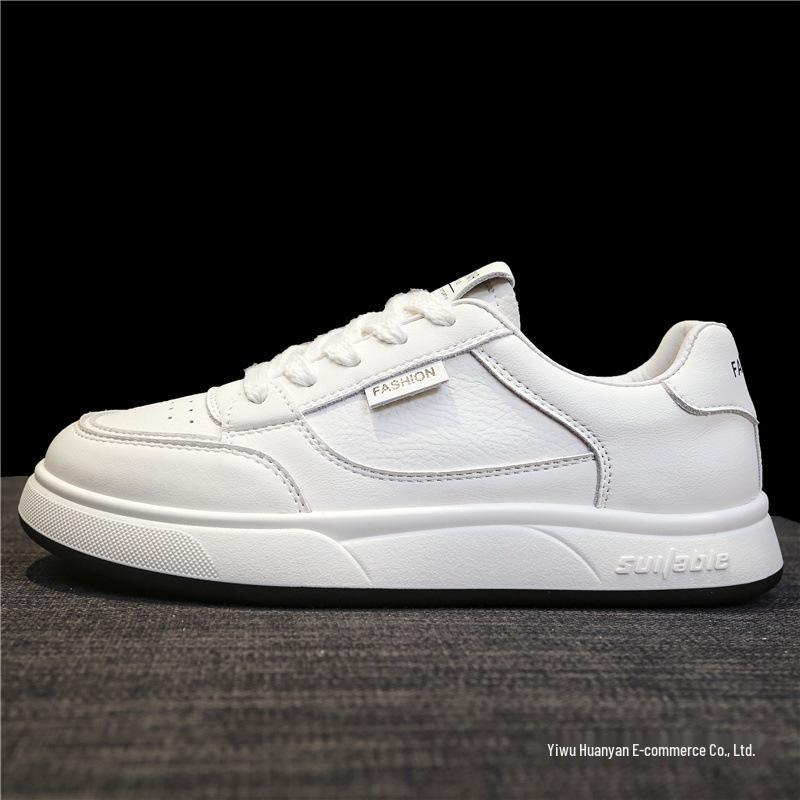 Women's White Versatile Sneakers - Flat, Thick Sole, Stylish 2025 Design for Spring and Autumn