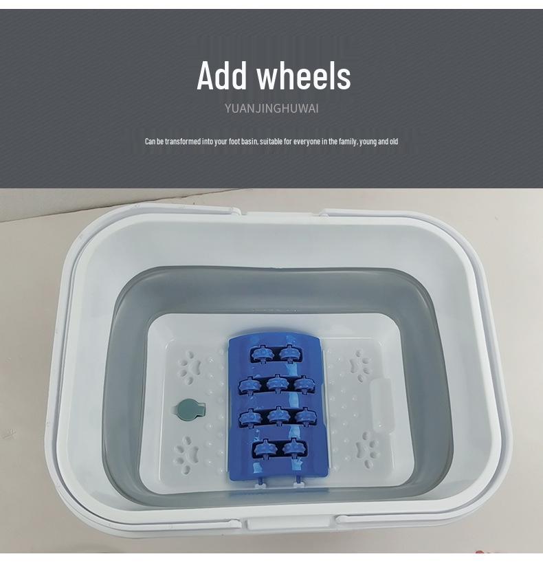 Insulated Folding Foot Bath with Lid - Portable Soak, Storage, and Fishing Bucket