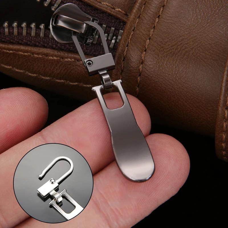10Pcs Detachable Zipper Pull Universal Replacement Tab Zippers Head Sliders Repair for Suitcases Bags Clothing DIY Sewing Craft
