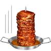 Vertical Rotisserie Stainless Steel Grill Skewer Set With Removable Racks For Outdoor Barbecue