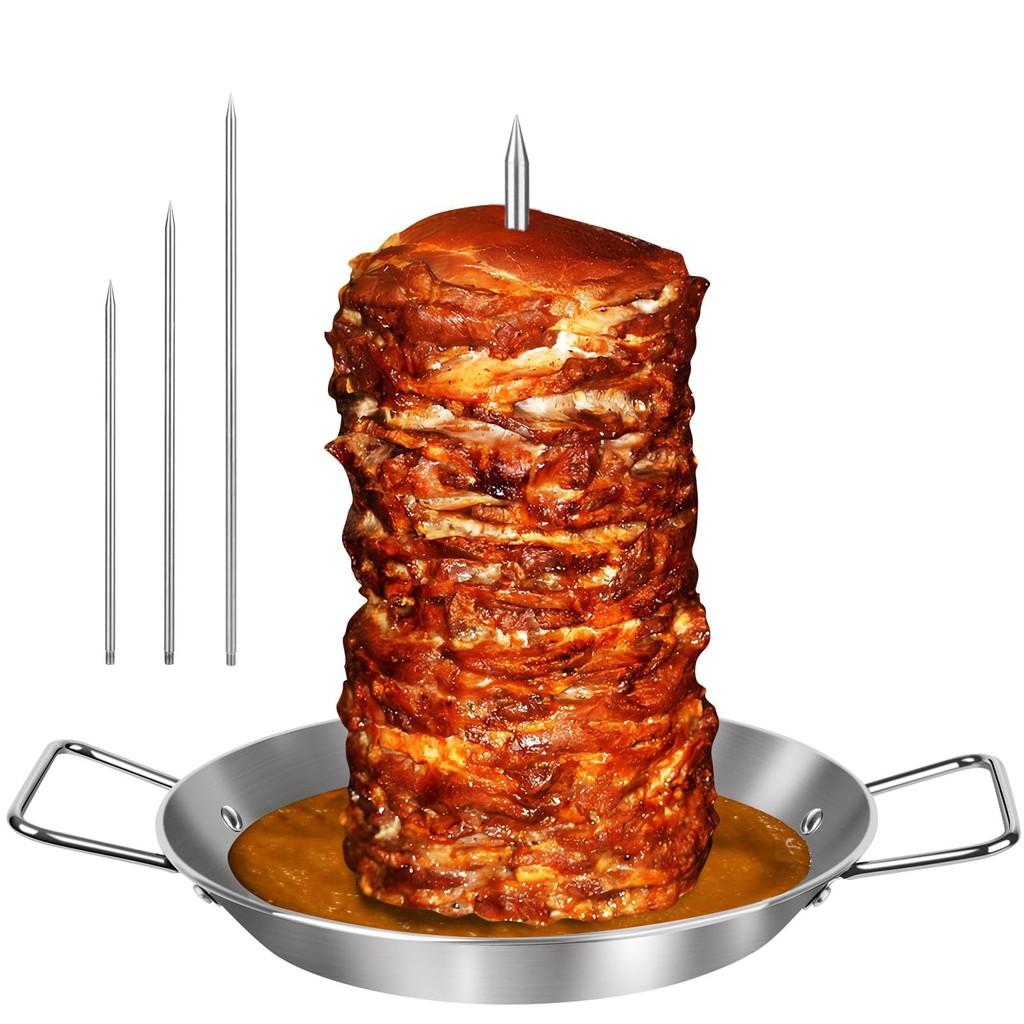 Vertical Rotisserie Stainless Steel Grill Skewer Set With Removable Racks For Outdoor Barbecue