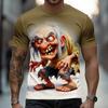 Funny 3D Old Guys Print Men's T-shirts Novelty Daily Crew Neck T Shirts Fashion Casual Outdoor Short Sleeve Tops Summer Clothing