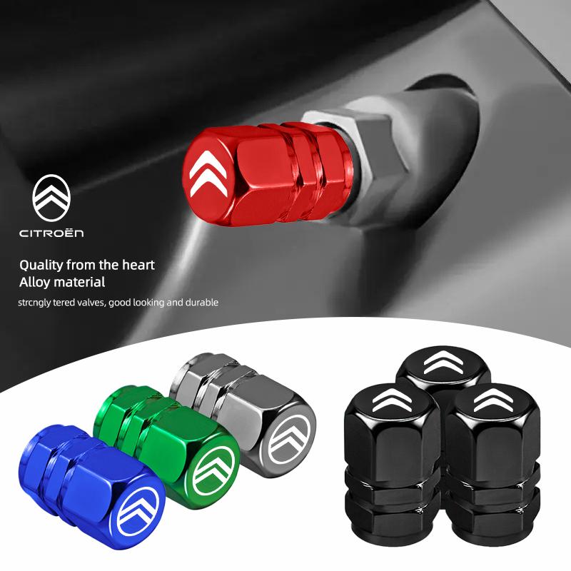 4 Stück Auto Rad Luftventilkappe Reifenventil Staubdichte Kappen Für Citroen Celysee C4 C3 C5 C1 C2 C6 Aircross Picasso Cactus Berlingo