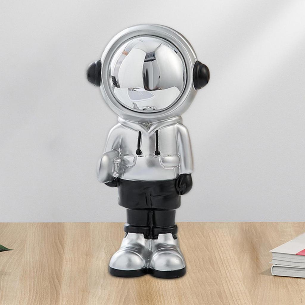 Kreative Astronauten-Statue Spaceman-Figuren Harzmaterial Kunsthandwerk für Zuhause Schreibtisch Veranda Büro
