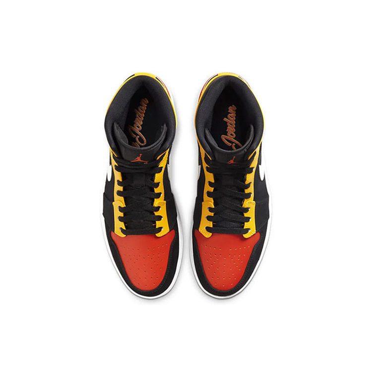 Jordan 1 Mid Nero Arancio Amarillo 852542-087