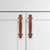 2Pcs PU Handle Light Brown Vintage Style Drawer Cabinet Door Pulls Furniture Knobs for Kitchen Furniture Use
