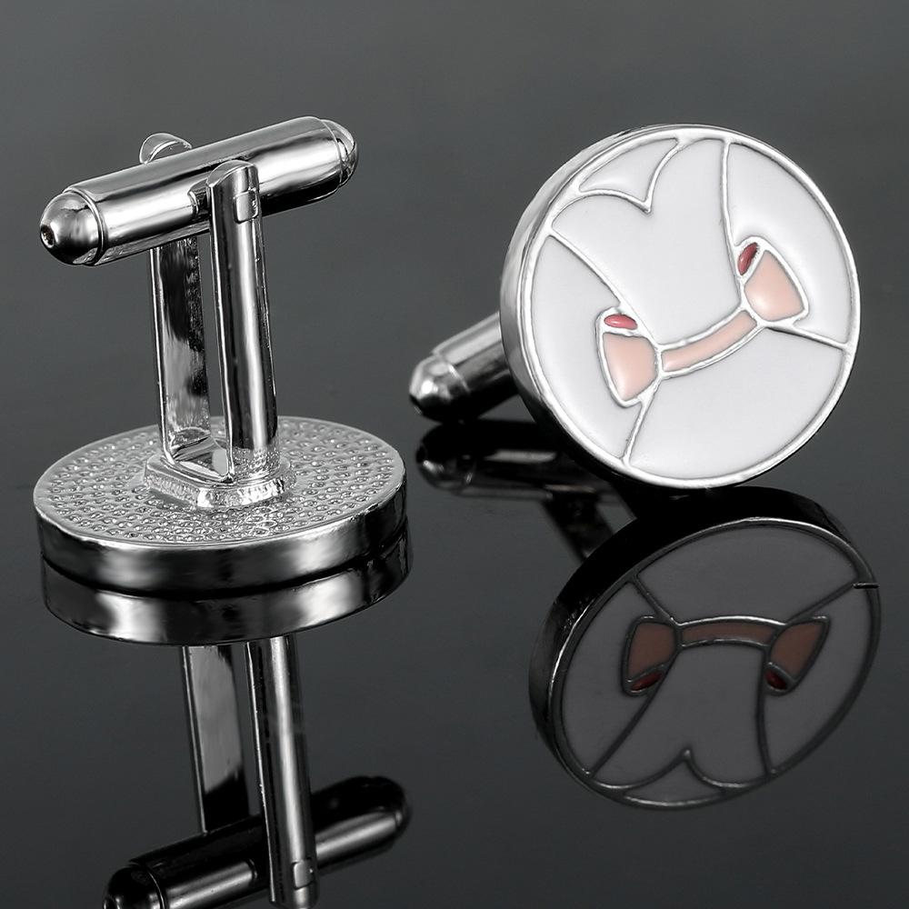 Fashion French Style Wedding Cufflinks Round Paint Alloy Suit Versatile Cuffs Nails Classic Couple Gifts Groom Sleeve Buttons