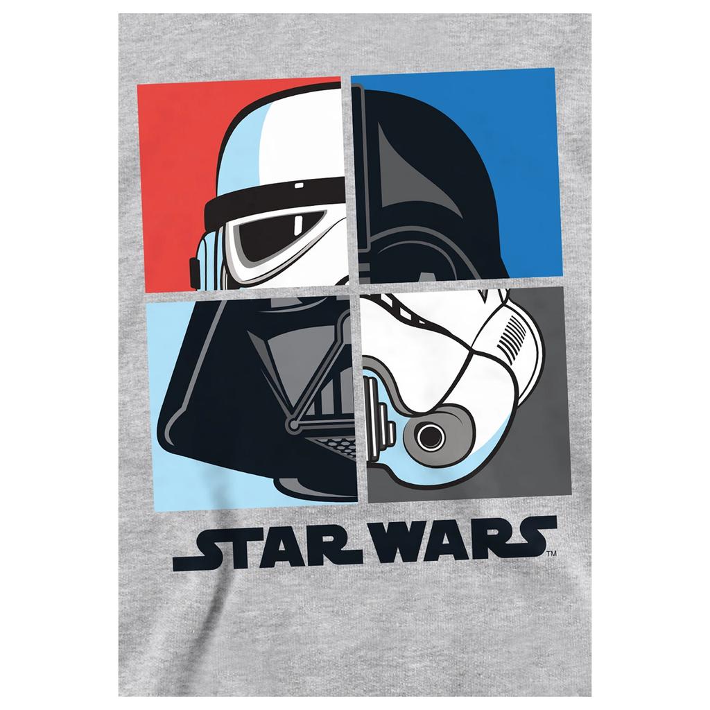 STAR WARS Childrens/Kids Darth Vader & Stormtrooper Squares Heather Hoodie