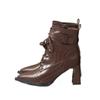 Serpentine High Heels Ankle Women Boots Sexy Pointed Toe Shoes Elegant Office Shoes 2025 Trend Casual Shoes Chelsea Botas Mujer