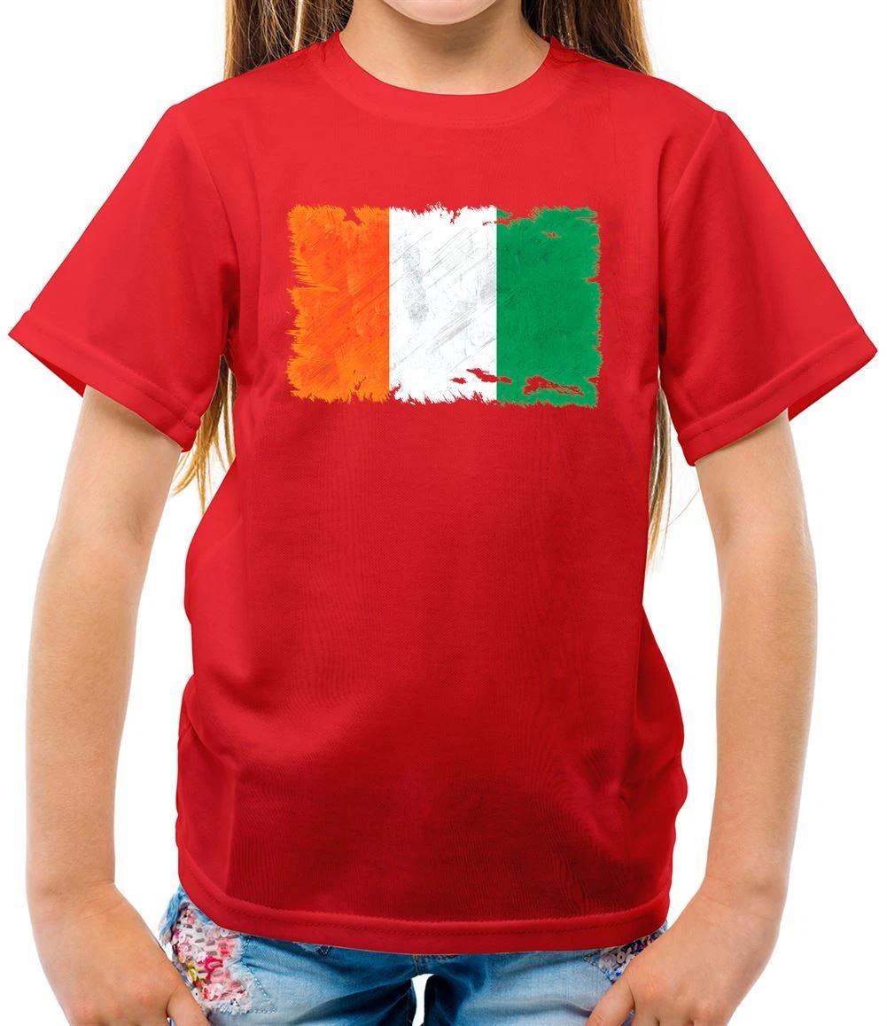 

Ivory Coast Grunge Style Flag - Kids T-Shirt - Flags Yamoussoukro Love City 120