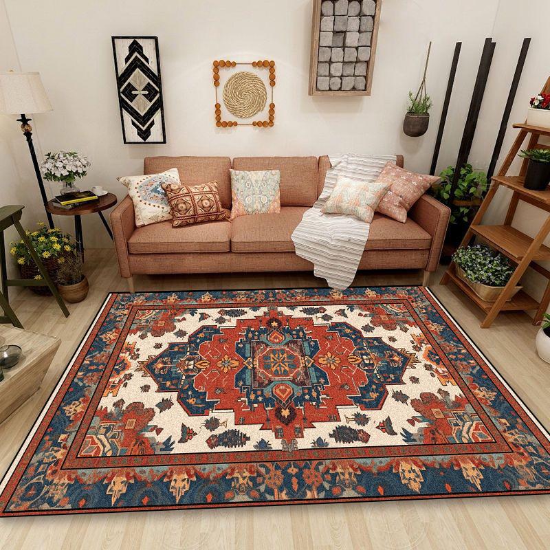 

Персидский ретро ковер для гостиной, национальный стиль, украшение дома, нескользящие моющиеся коврики 200x300, для спальни, прикроватные коврики 1.9x2.9ft(60x90cm)