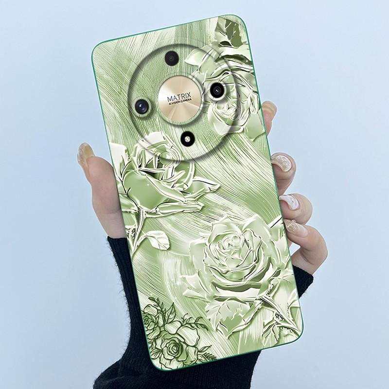 For Honor Magic5 Lite 5G Case Simplicity flower Silicone Soft Back Cases For Magic6 Lite 5G Cover Magic 5Lite 6Lite Bumper Shell