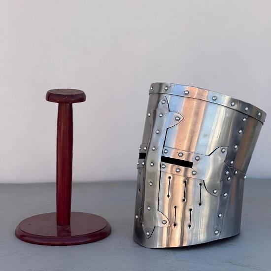 Templar Knight Steel Crusader Helmet-Knight Helmet-Medieval Helmet-Cosplay Costume Larp Reenactment Great Helmet
