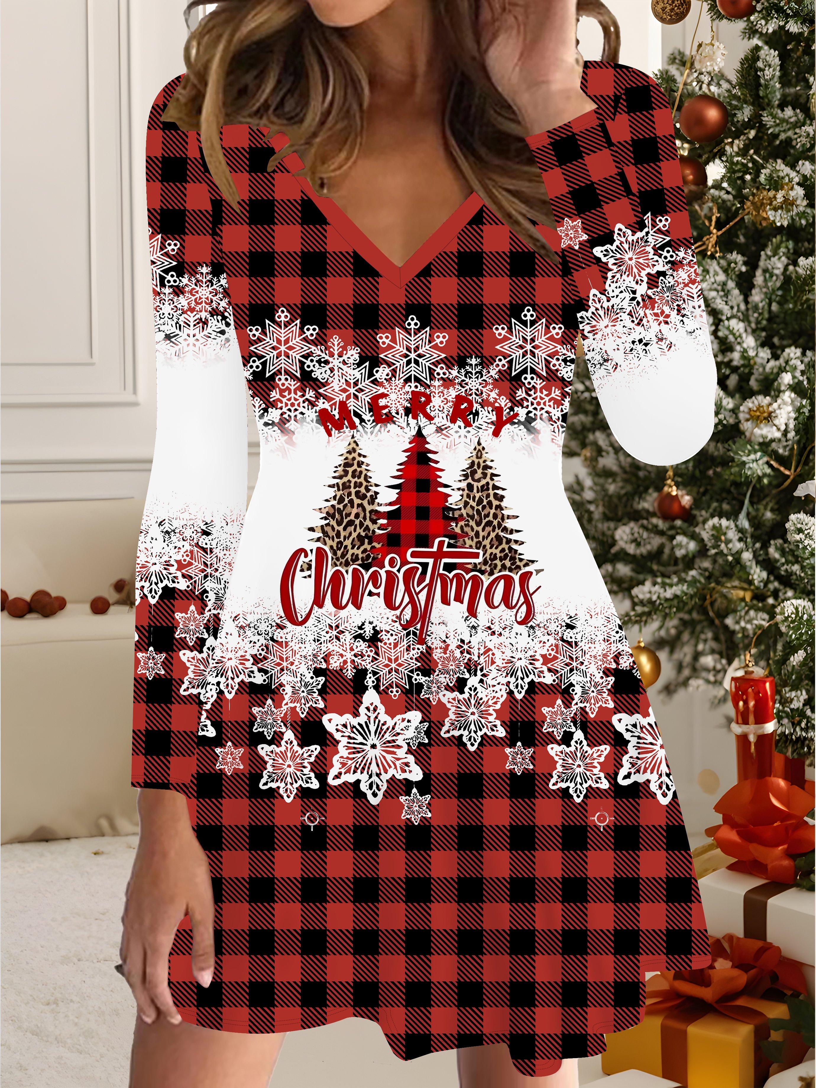 

Платье, напечатанное на 3D-принтере, эксклюзивная трендовая вещь для женщин на осень и зиму, рождественская коллекция 6XL красный