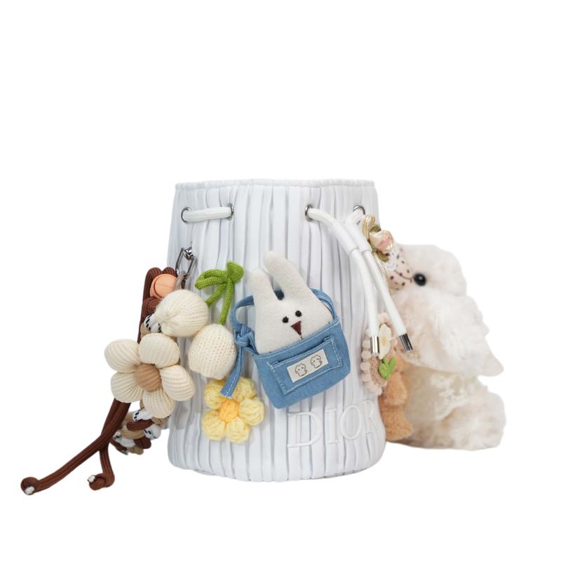 Dior Tasche [Personalisierte Kosmetiktasche] Weiß Baumwolle Hase Spaß Nische Trendy High-End Niedlich Einfach Modisch Vielseitig Klassisch Exquisit Aufbewahrung Tragbar