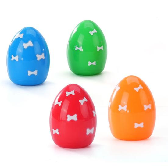 TPR Egg Dog Chew Toy with Squeaker Small Medium Breed Dogs Teething Cleaning Toy Pet Interactive Boredom Relief Toy