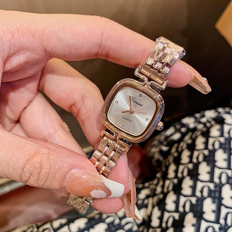 Fashion Temperament Women'S Watch Women'S Watch Women'S Stainless Steel Strap Simple Retro Square Light Luxury Quartz Watch