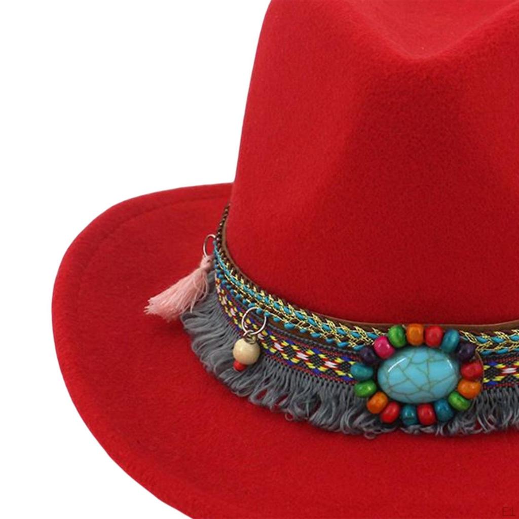 Casual Women Men Fedora Hat Western Cowboy Accessory Jazz Costumes Cowgirl Wide Brim