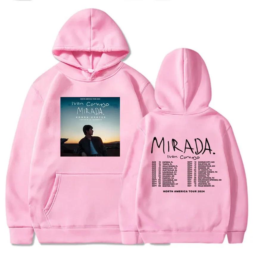 Mirada Album Tour 2024 Hoodies Ivan Cornejo Singer Graphic Sweatshirts Streetwear Women Winter Hooded Pullovers Sudaderas Female