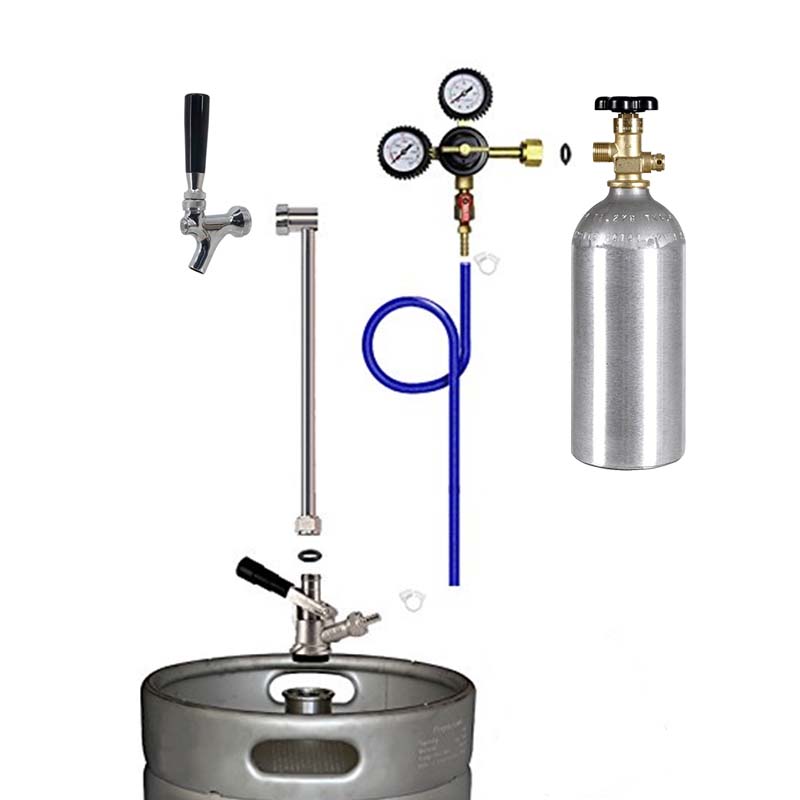 Party Keg Dispenser Upright Picnic Pump Rod 12/17.5inch Stainless Steel 304 Standard US Faucet Ez-Tap Keg Party Dispensing Kit