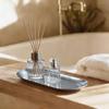 Oval Silver Tray Set, Elegant Silver Accent Decor for Vanity, Bathroom, and Kitchen, Stylish Stainless Steel Trays for Home Decor and Organization