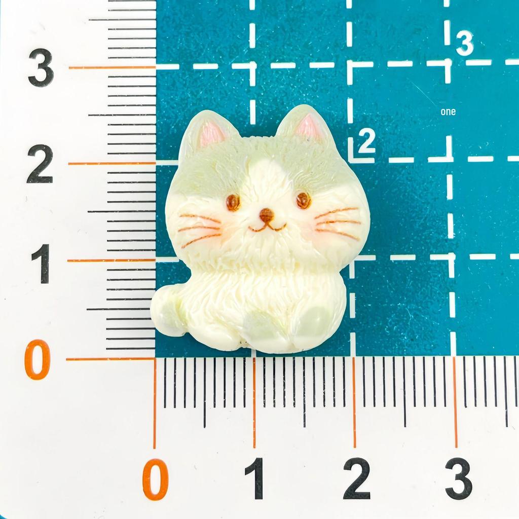 Cartoon Cat Resin DIY Accessories: Hair Clip, Keychain, Phone Case, Magnet, Shoe Buckle, Ornament