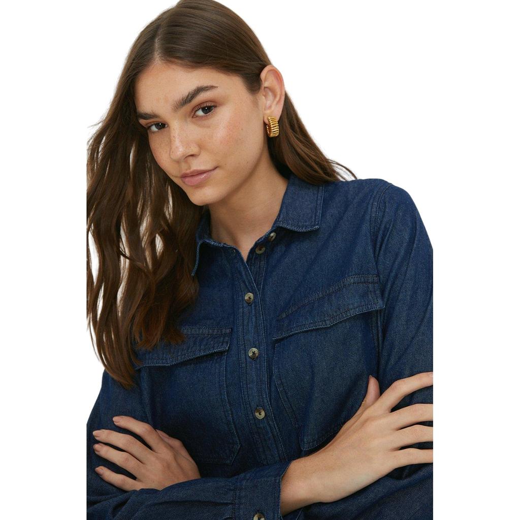 Dorothy Perkins Womens/Ladies Denim Pocket Mini Shirt Dress