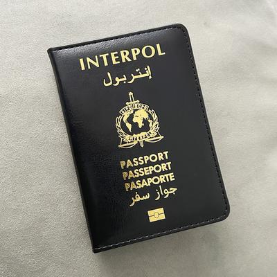 International Criminal Police Organization Passport Cover INTERPOL Document Badge Police Interpol