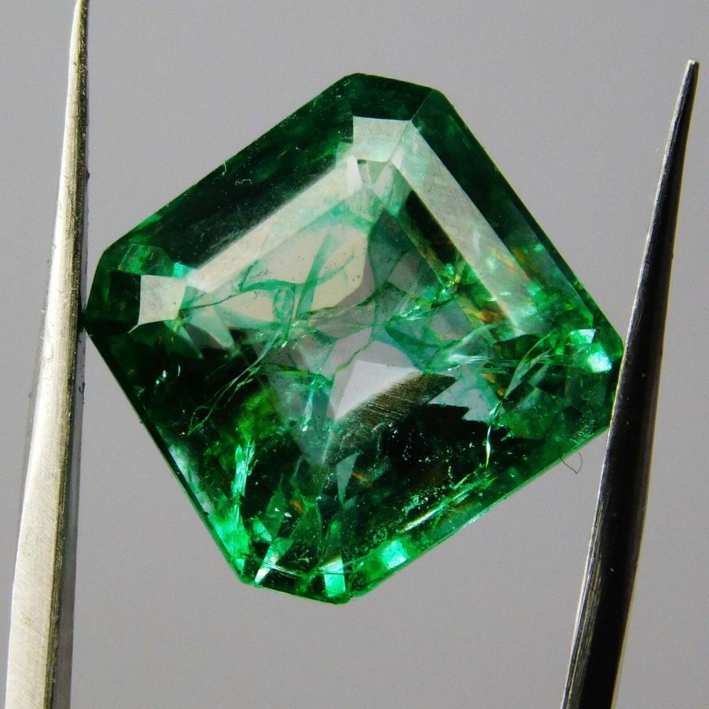 Exclusive Green EMERALD Muzo Natural 6.90 Ct CERTIFIED Loose Gemstone Square Cut