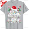 Merry Christmas Candy Cane Ugly Funny Due To Inflation Christmas for Gift Graphic Tshirts Fashion Hipster Unisex Allmatch