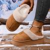 Fashion Comfort Furry Indoor Slippers Women 2025 Winter Soft Thick Bottom Fluffy Fur Mules Slippers Cotton Home Suede Slides for Woman