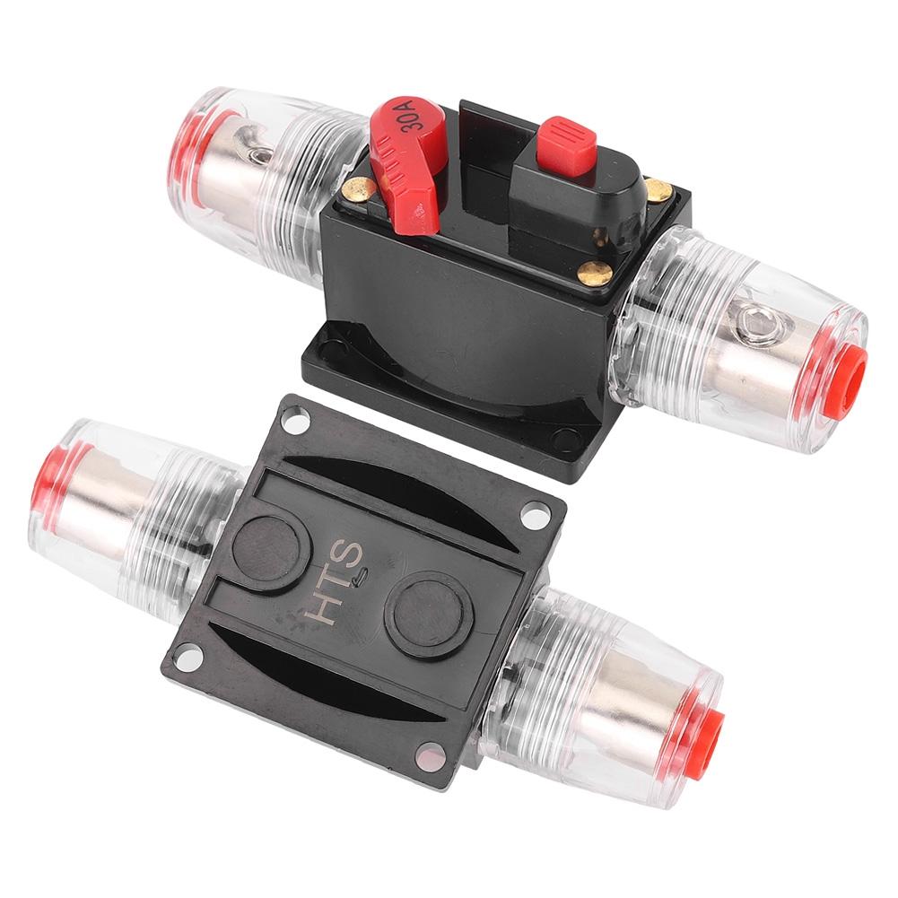 Auto LKW Audio Verstärker Rücksetzbarer Sicherungsautomat Sicherungshalter Autozubehör DC 1224V30A