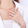 3.6CT All Moissanite Rings For Women 5 Stones Sparkling Dia Wedding Band 100% Silver Jewelry