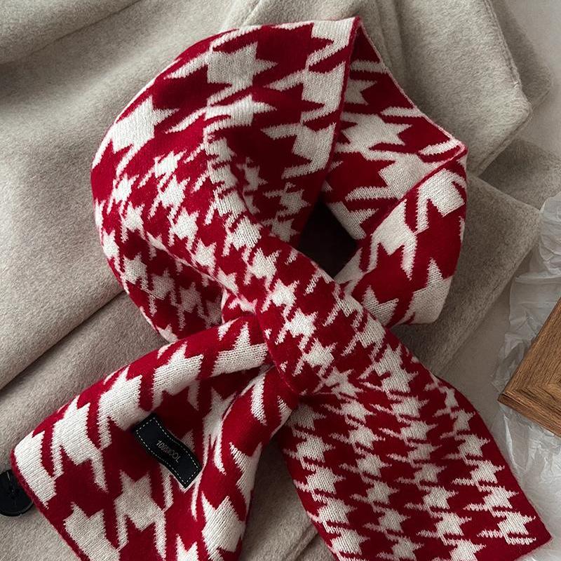 Pure Wool Scarf Women's Winter Scarf  Warm and High End  Knitted  Lazy  Children's and Parent Child Scarf
