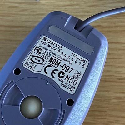 Sony VAIO Vintage USB Wired Mouse PCGA-UMS1 Tested
