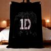 Rock-one Direction Square Throw Lightweight 240g Flannel Blanket Soft Skin-friendly for Summer Cooling