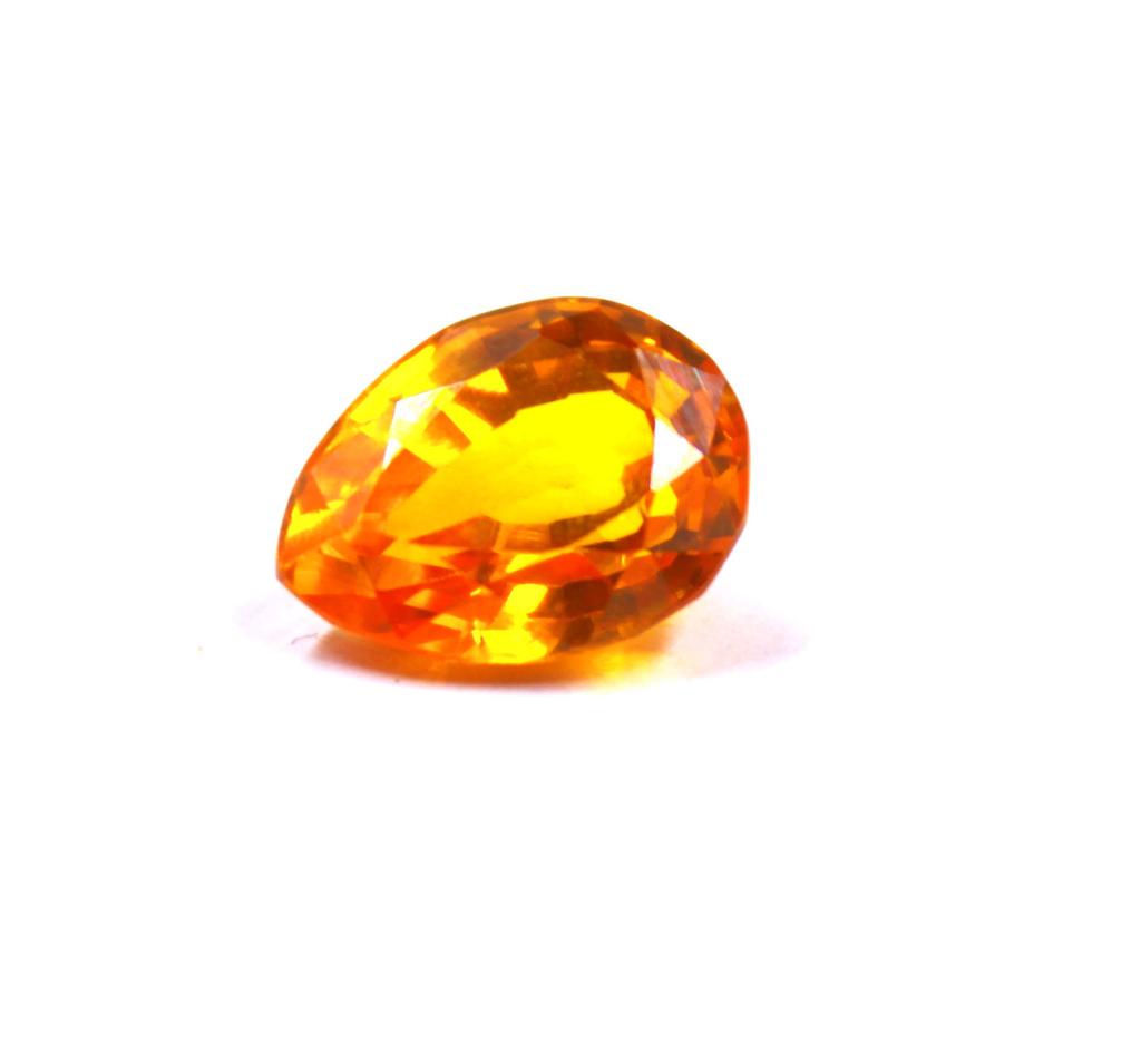 6.15 Carat Wonderful Quality Certified Pear Shape Sri Lanka Orange Sapphire Gemstone SN15