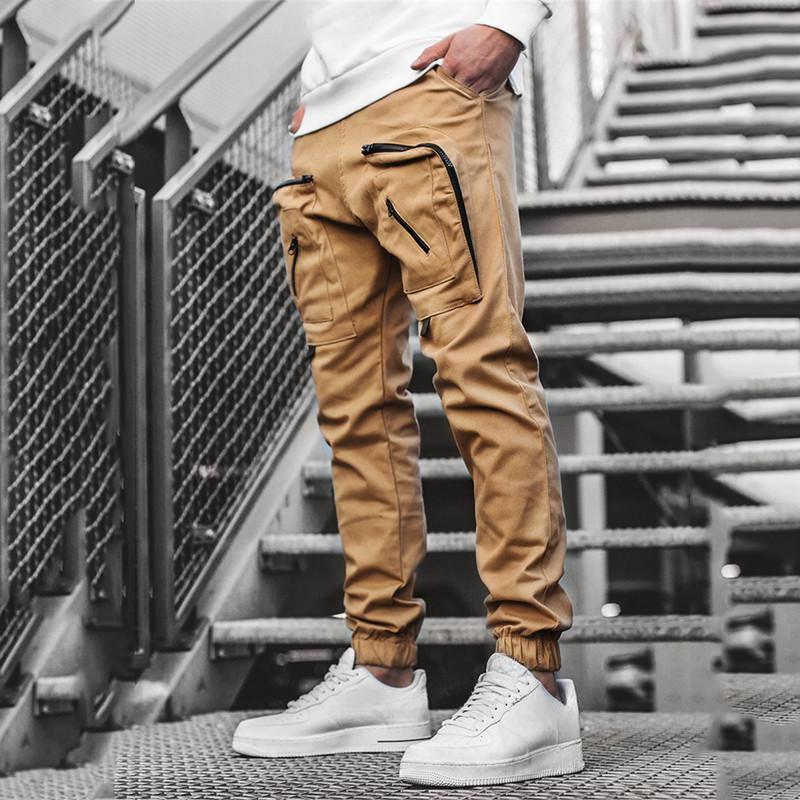 

Хип-хоп Мужские повседневные брюки-карго с несколькими карманами тактические военные прямые свободные брюки мужской