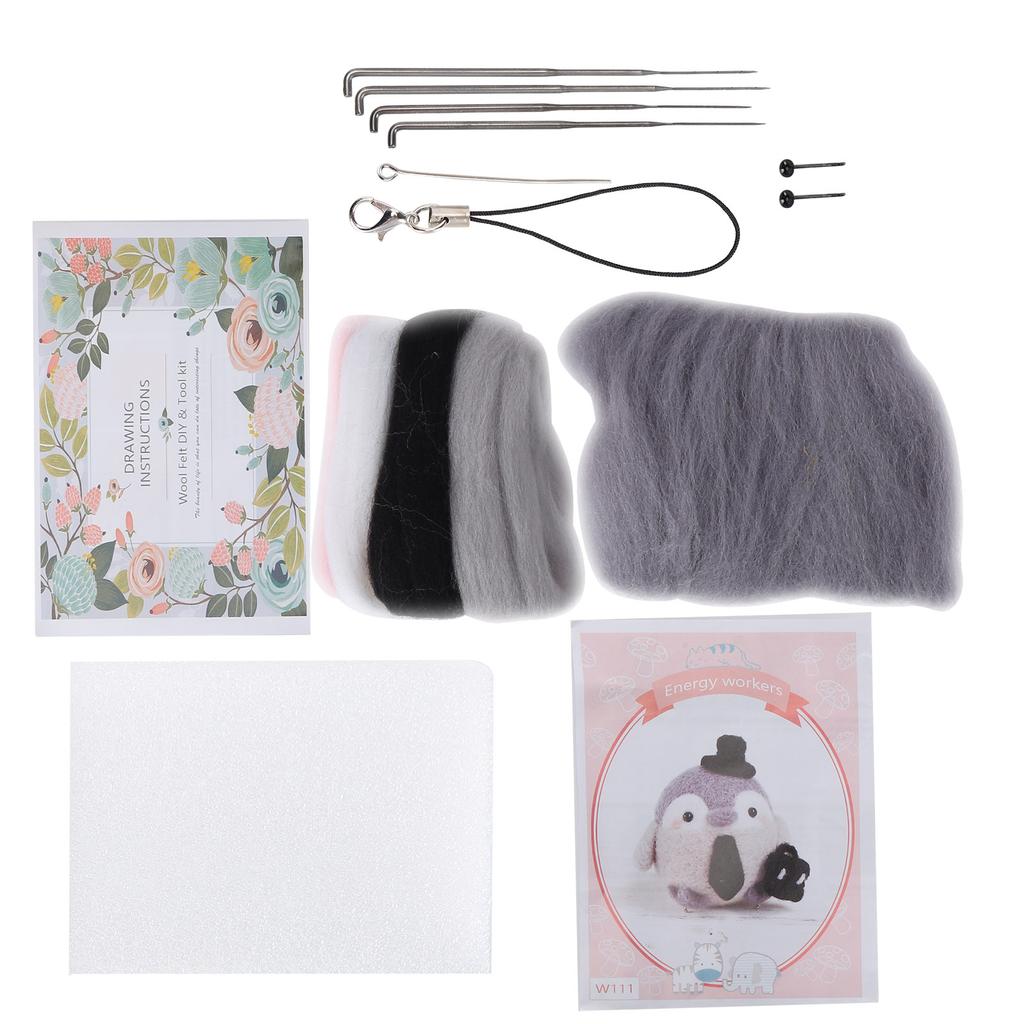 Kit Feltro ad Aghi Materiali per Feltro di Lana Bambola Peluche Animale Carino Materiale per Creazione Fai da Te114# Energia