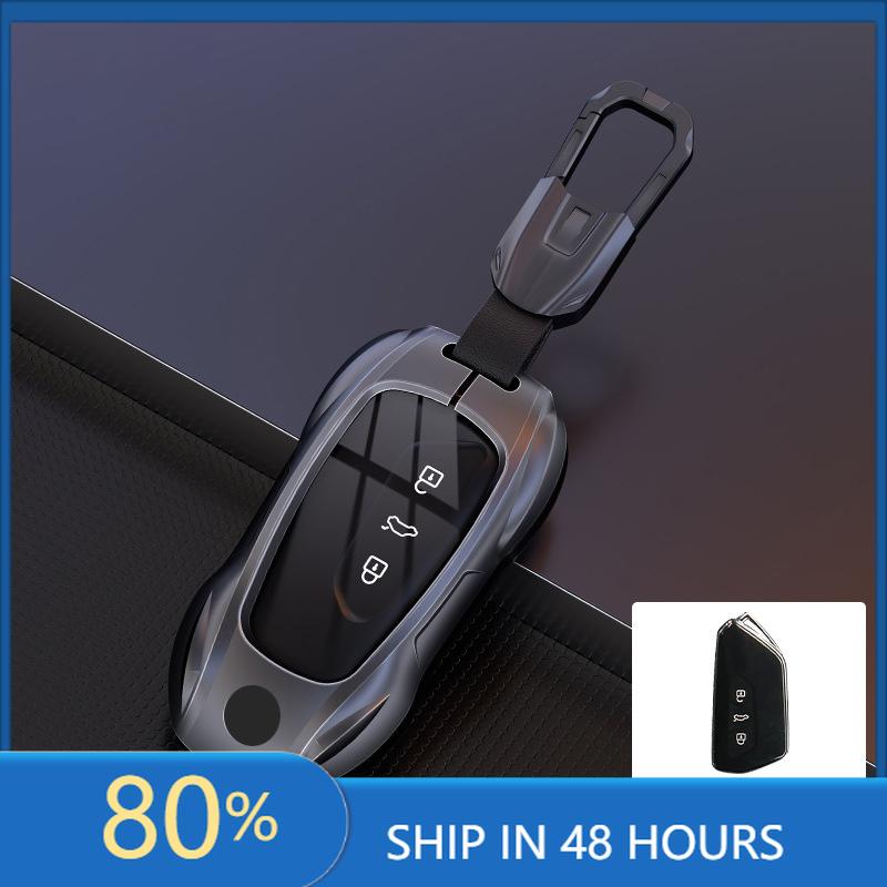 BRY1 For VOLKSWAGEN VW GTI Zinc Alloy Sports Car Styling for VW Golf 8 Mk8 GTI GTD R ID3 ID4 Cupra Formentor Tarraco Car Key Case Hou Im2