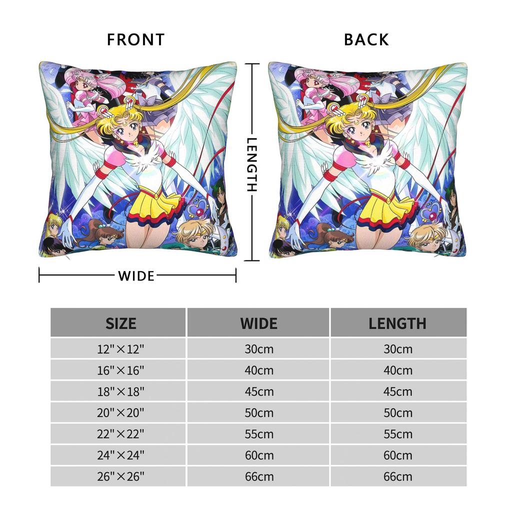 Sailor Moon Pillow Case Graphic Pillow Cover For Sofa Couch Bed Living Room Novelty Cushion Cover
