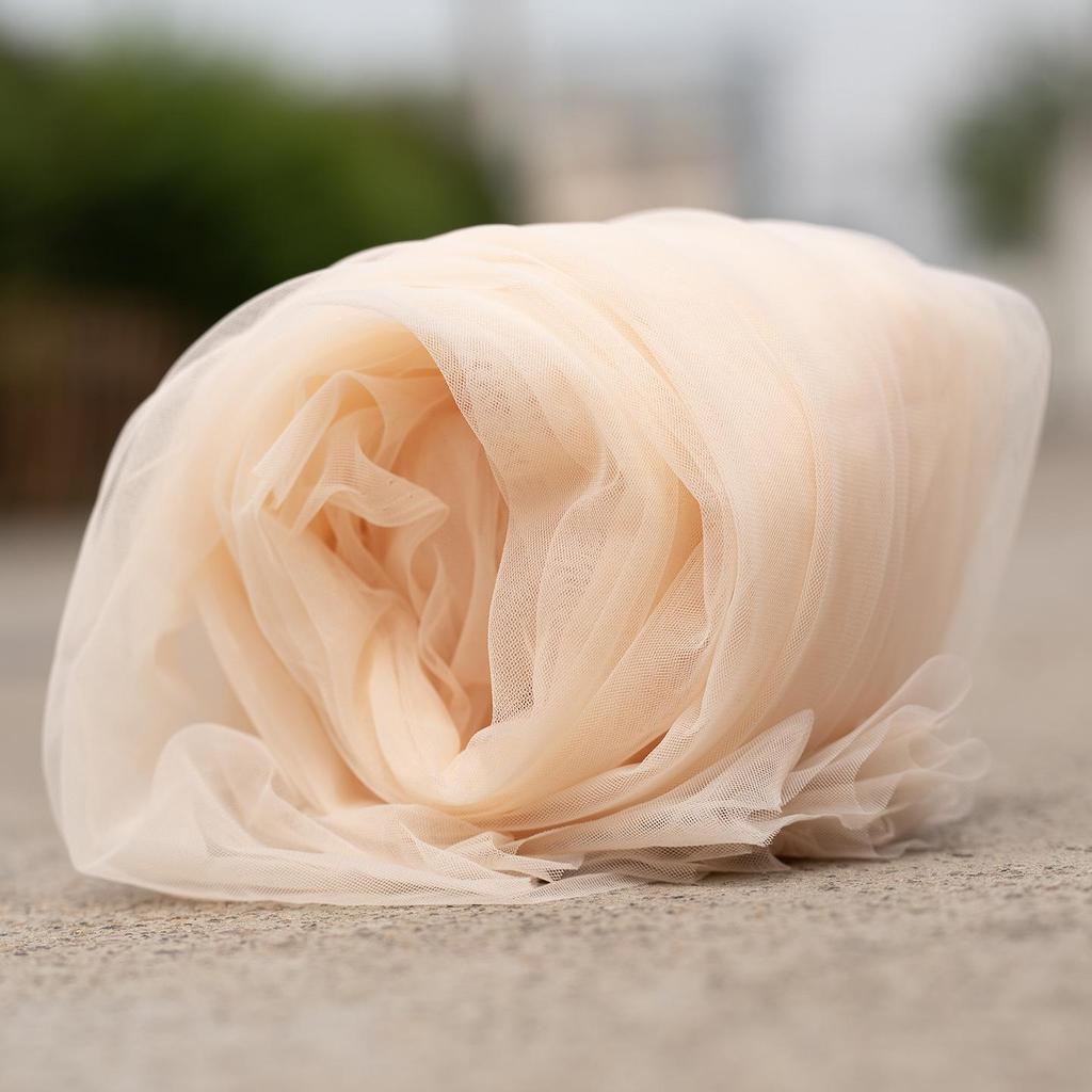 Fairy Mist Soft Tulle Fabric: Handmade Solid Color Lace Veil for Clothing DIY Projects