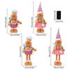 Christmas Biscuit Man Doll with Telescopic Legs Fabric Construction Ornament for Tree Shelf Office and Hotel Decoration
