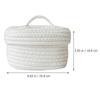 Cotton Rope Storage Basket Large Capacity Round Basket with Lid Nordic Minimalist Style Desktop Sundries Organizer Decorative