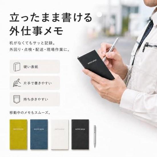 Kokuyo Survey Notebook Field Note Set Zebra Ballpoint Pen 3mm Grid 40 Sheets Outdoor Work Memo Daily Outing Recording Pocket Card Included Blue