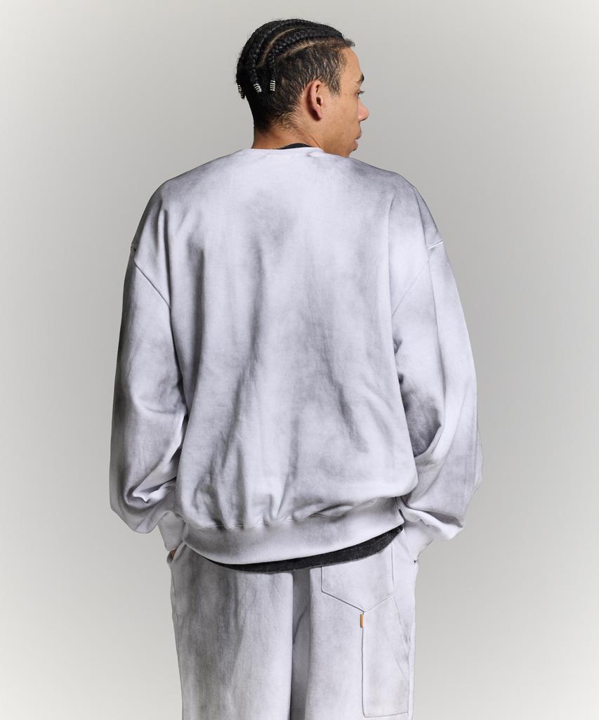 PHILIPPAKER Fresh Solid Sweatshirt Dirty Washed White