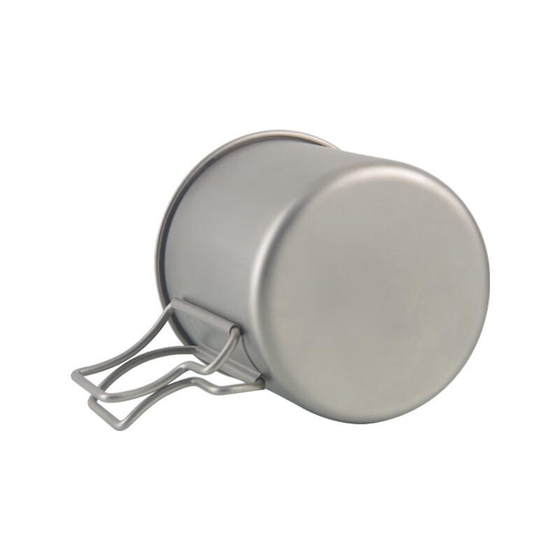 Gongziyu Portable Titanium Camping Cup with Foldable Handle