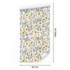 Wild Flowers Wallpaper Light Gray and White for Living Room and Bedroom 50x1000