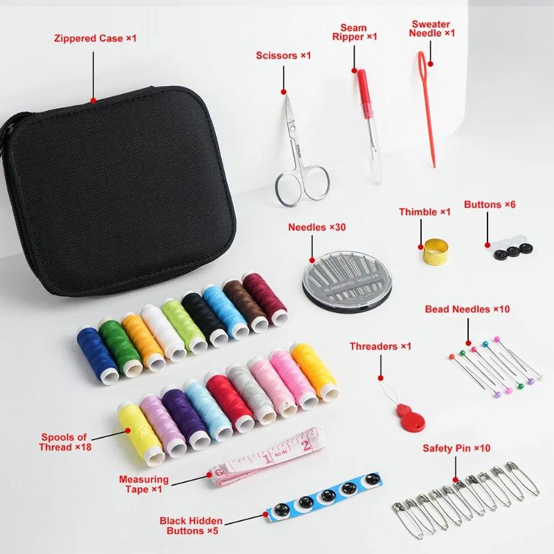 Sewing Kits DIY Multi-Function Sewing Box Set For Hand Quilting Stitching Embroidery Thread Sewing Accessories 10/67/86Pcs-Set Sewing Tools Kits